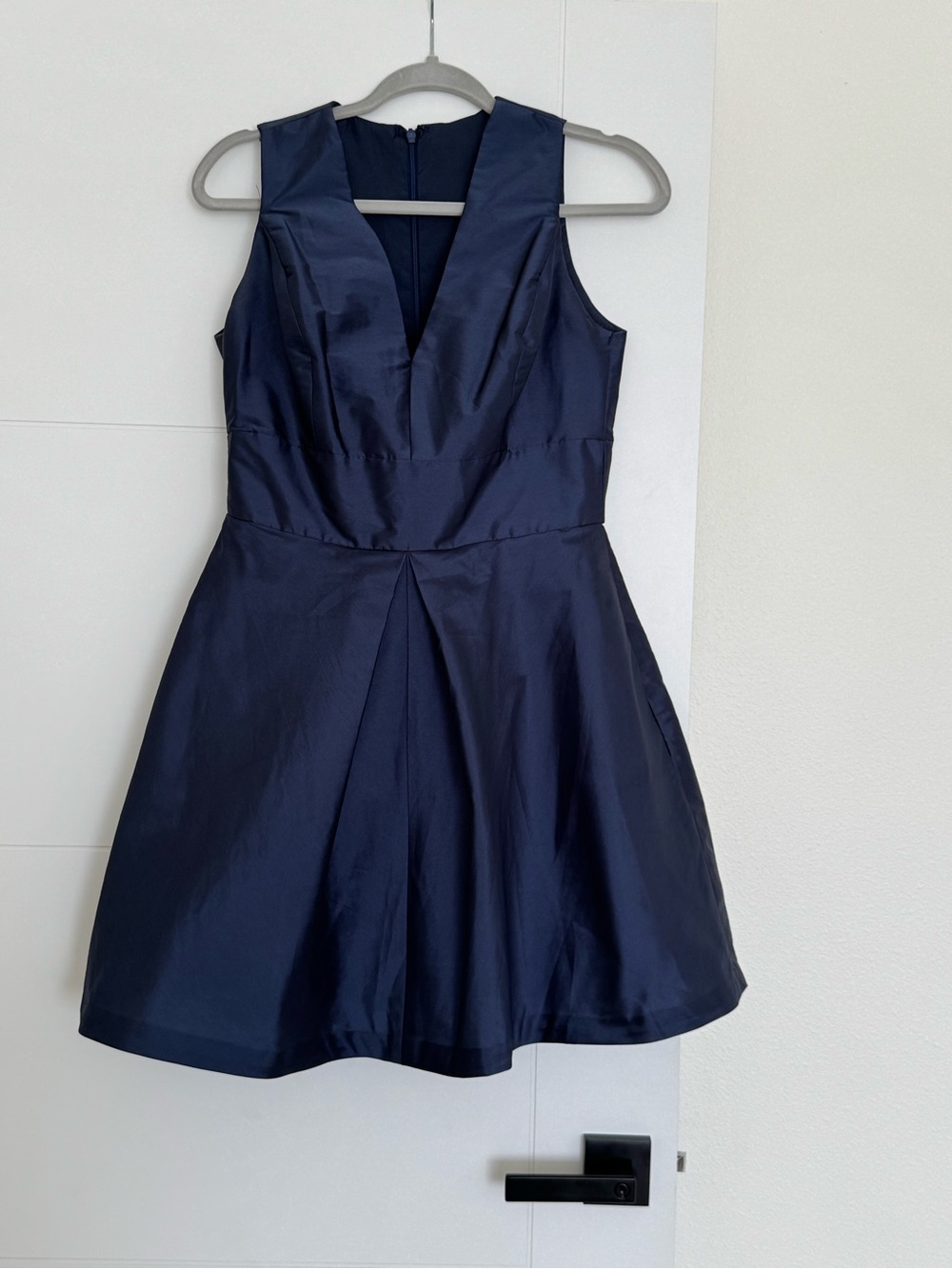 Alfred Sung Midnight Blue Sateen Twill Short  Cocktail Dress Size 4/6